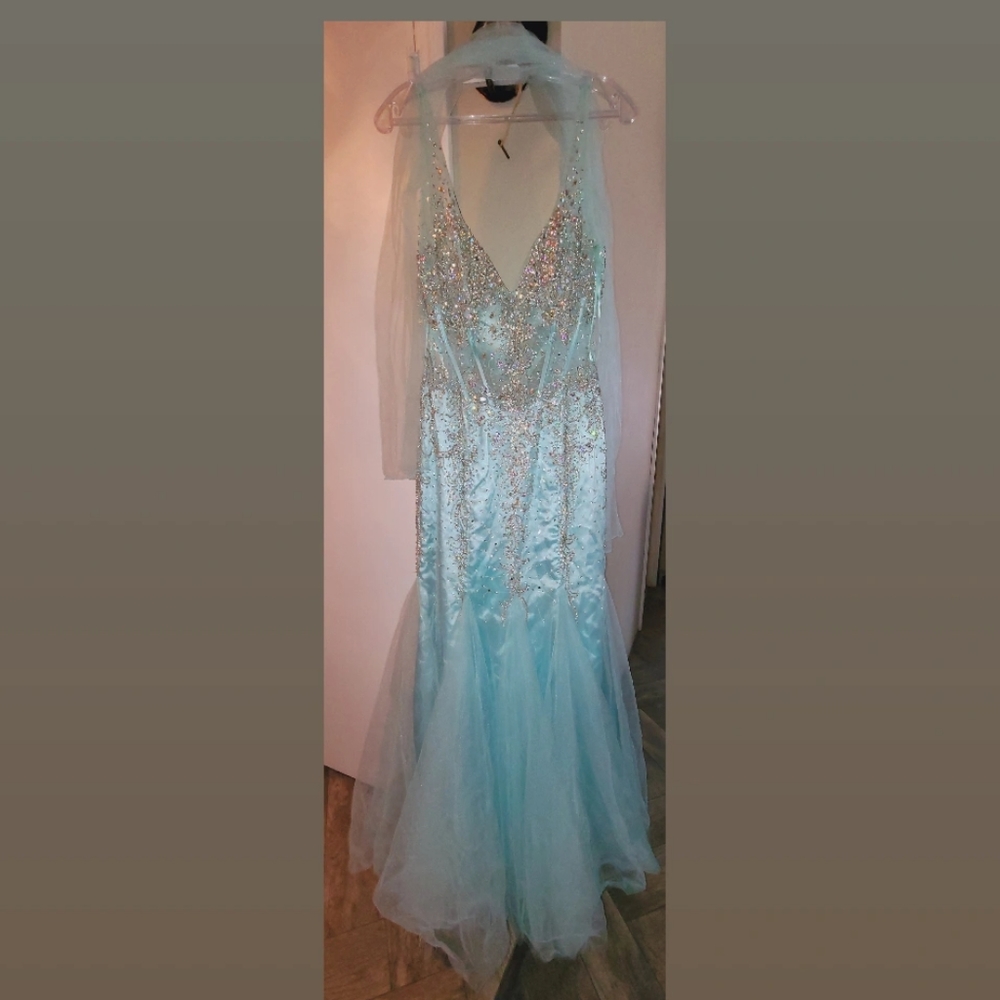 Teal mermaid dress